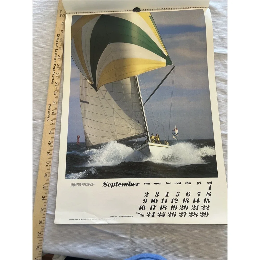 Vintage 1979 Sailing Wall Universe Calendar Eric Schweikardt 21
